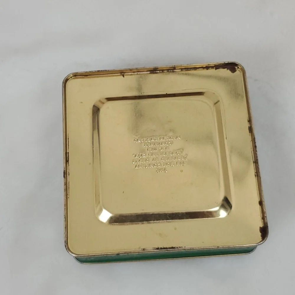 Vintage Tin box company metal made in England Christmas Day